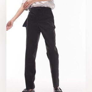 Black Topshop Tailored Cigarette Pants